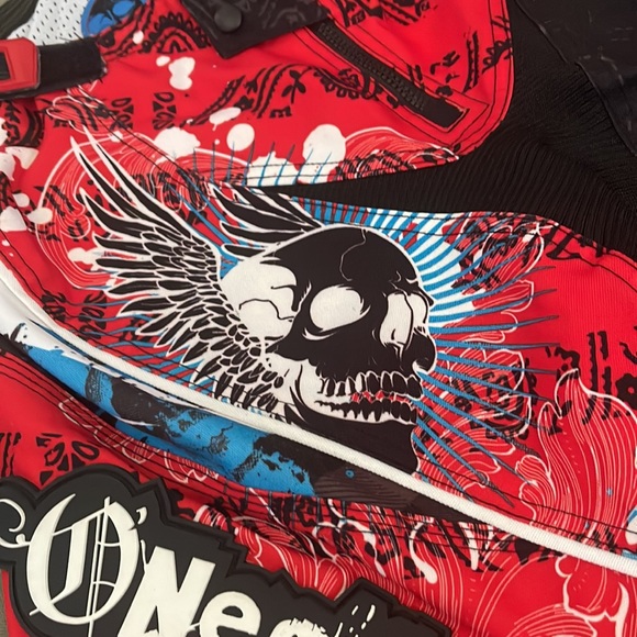 O.NEAL MAYHEM  MX MOTOCROSS Skull & wings printed RIDING  MOTO Pants size 30” - Picture 2 of 16